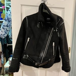 Zara Faux Shearling Jacket